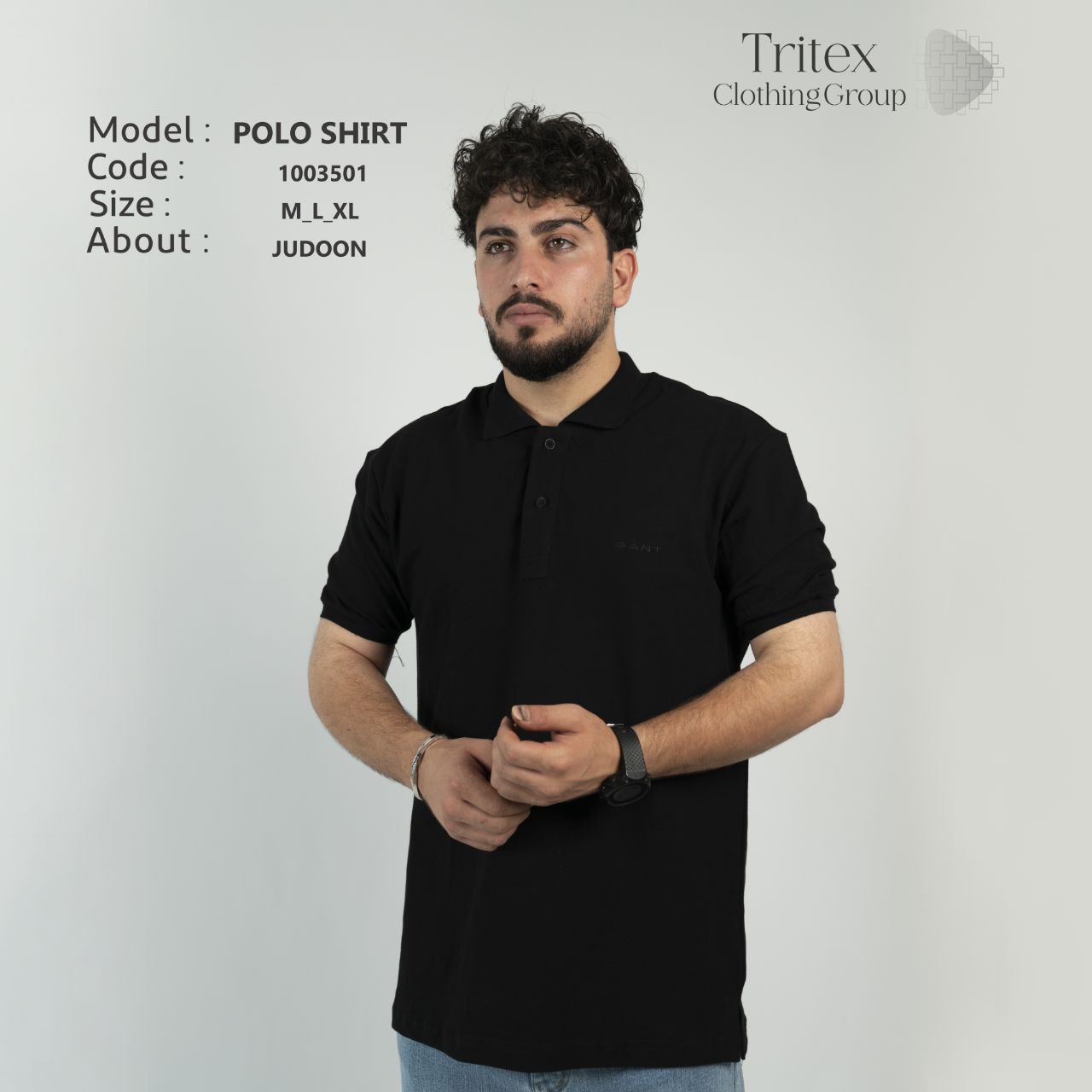 تیشرت یقه دار مردانه جودون سه دکمه