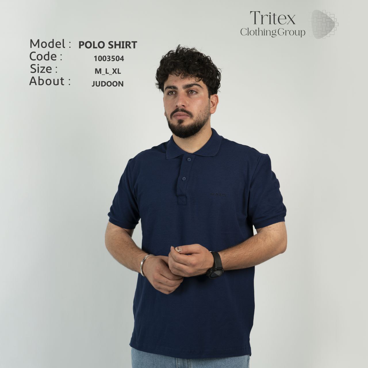 تیشرت یقه دار مردانه جودون سه دکمه