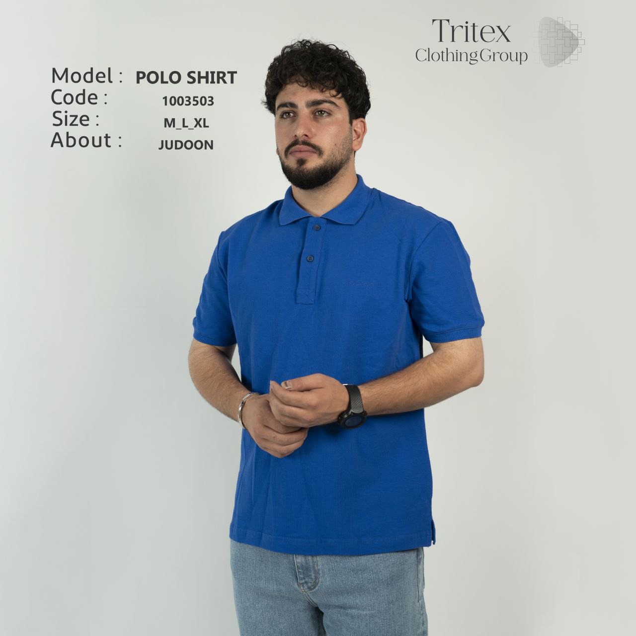 تیشرت یقه دار مردانه جودون سه دکمه