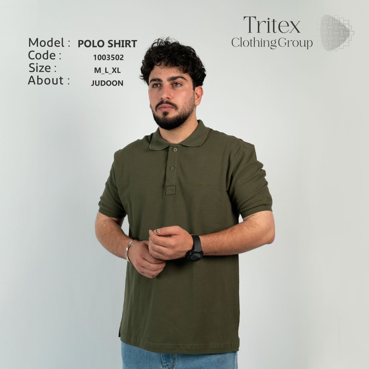 تیشرت یقه دار مردانه جودون سه دکمه